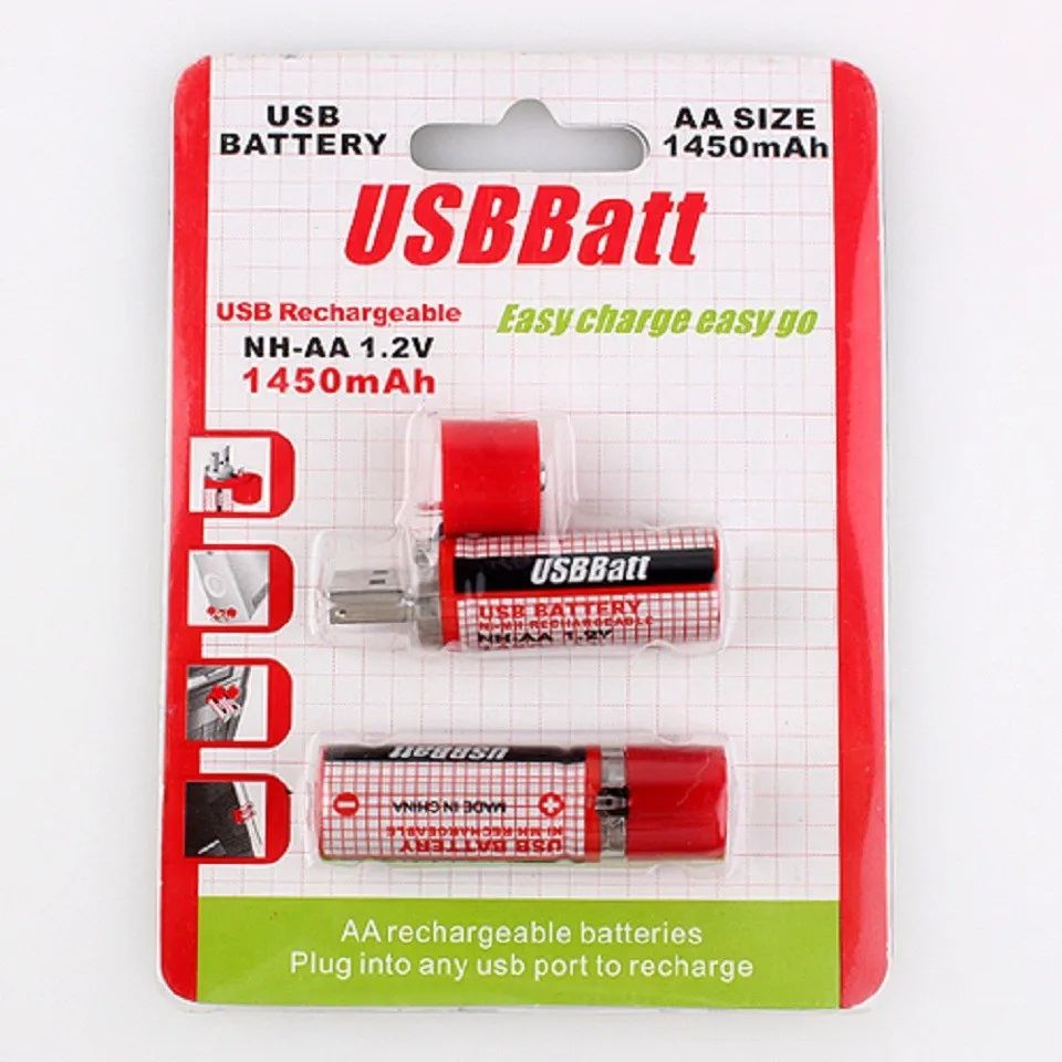 LiitoKala 1.2 V 1450 MAH Battery AA USB Rechargeable With LED Indicator E Throughout Life | Электроника