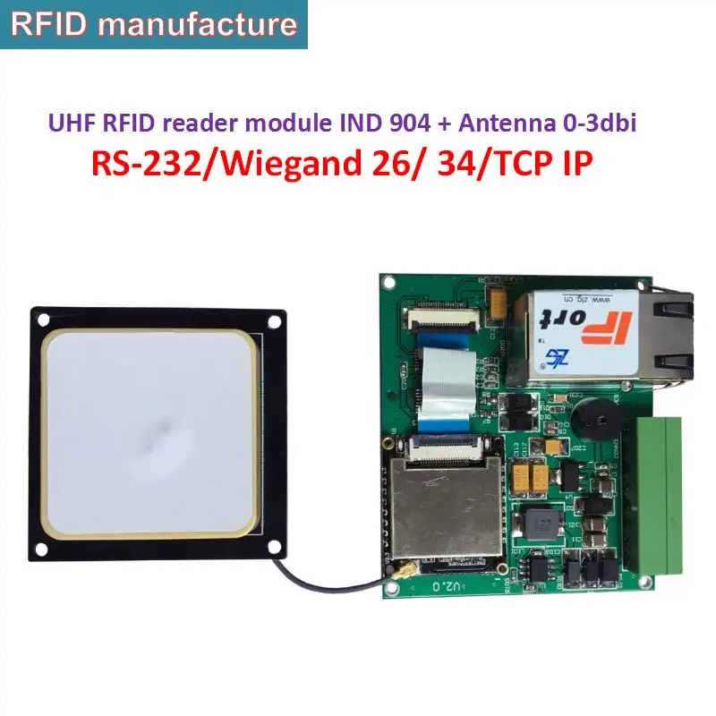 UHF RFID считыватель модуль RS232 USB интерфейс работает для 2dbi керамическая антенна uhf rfid тег образец для актива людей Система доступа