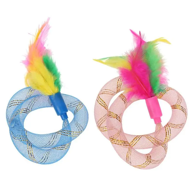 

Funny Pet Cat Flexible Spring Toy Cats Kitten Interactive Toys with Feather