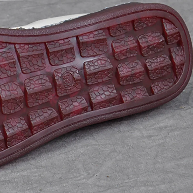 Chaussures Peu Plat gris dérapage Mère En Anti Simples Cuir Top Paresseux De Chaussures rouge Haricots Noir Souple Bouche Profonde Automne Semelle Nouveau pAqF7wF