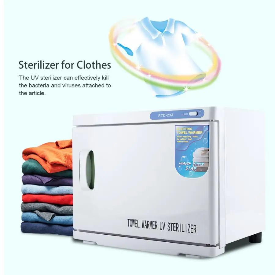 23L UV Heating Multifunctional Towel Warming Disinfection Cabinet Nail Tools Sterilizer Sterilization Machine Massage Relaxation