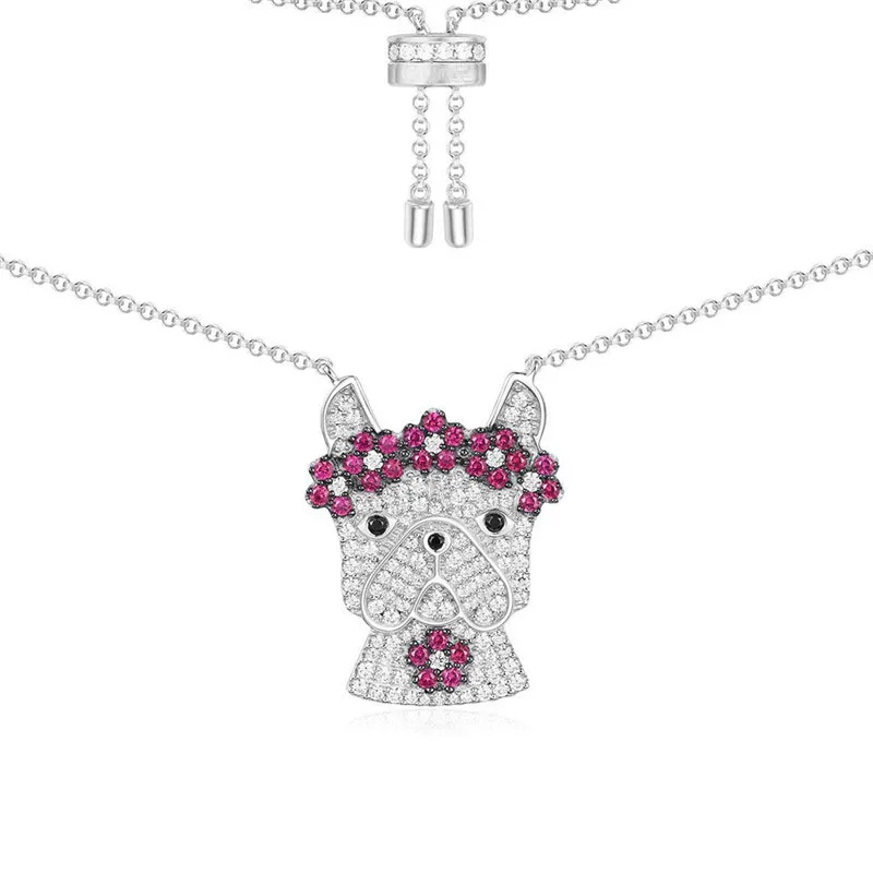 

ZEF 925 sterling silver necklace, stylish new temperament wild safflower puppy, chain adjustable, new charm ladies jewelry.