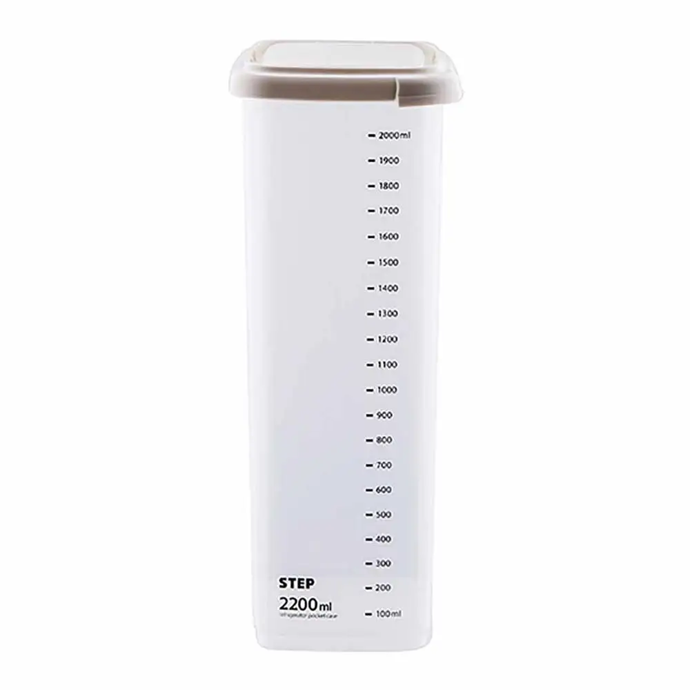 2200ml 1 шт. прозрачный кухонный органайзер для хранения конфет, бобы, зерно, зерно, сортировка, контейнер для хранения риса, коробка, герметичная коробка со шкалой - Цвет: 2200ml