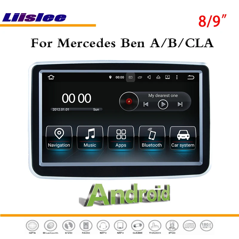 Top Liislee Car Android Multimedia For Mercedes Benz A / B / CLA Stereo Radio BT FM WIFI CD DVD Player GPS Nav Map Navigation System 3