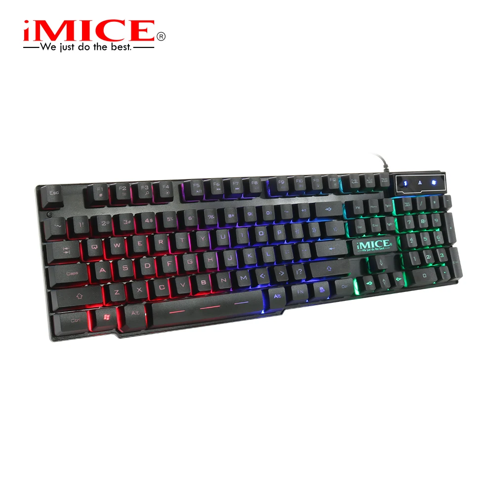 IMice игровая клавиатура имитация механической клавиатуры с подсветкой проводная