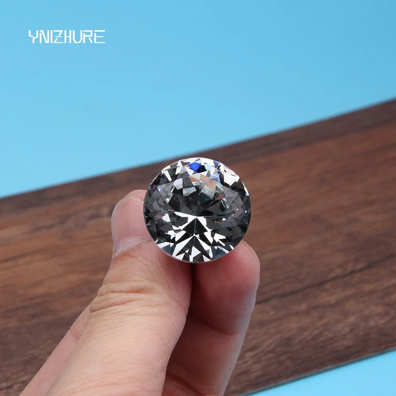 25 ملليمتر rhinestone درج خزانة مقبض سحب الفوز الزجاج الماس مضمد مطبخ خزانة مقبض الباب الفضة الذهب الكريستال الشفاف