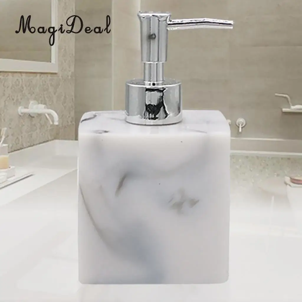Fashion Resin Soap Dispenser Bathroom Pump Storage Bottle  Black