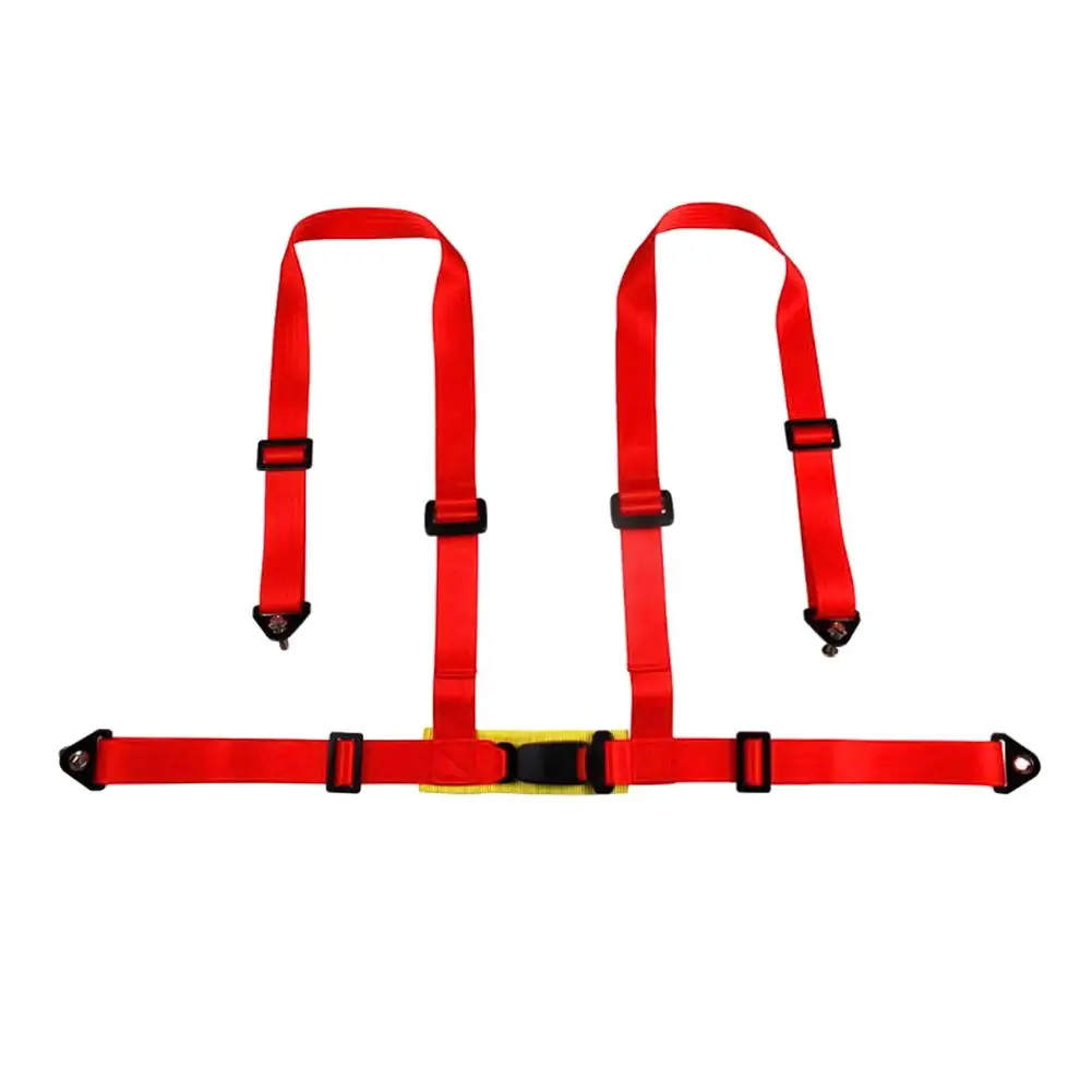 

2" Universal Vehicle Racing 4 Point Auto Car Safety Seat Belt Buckle Harness Car Quick Release Seat Belt Accessories
