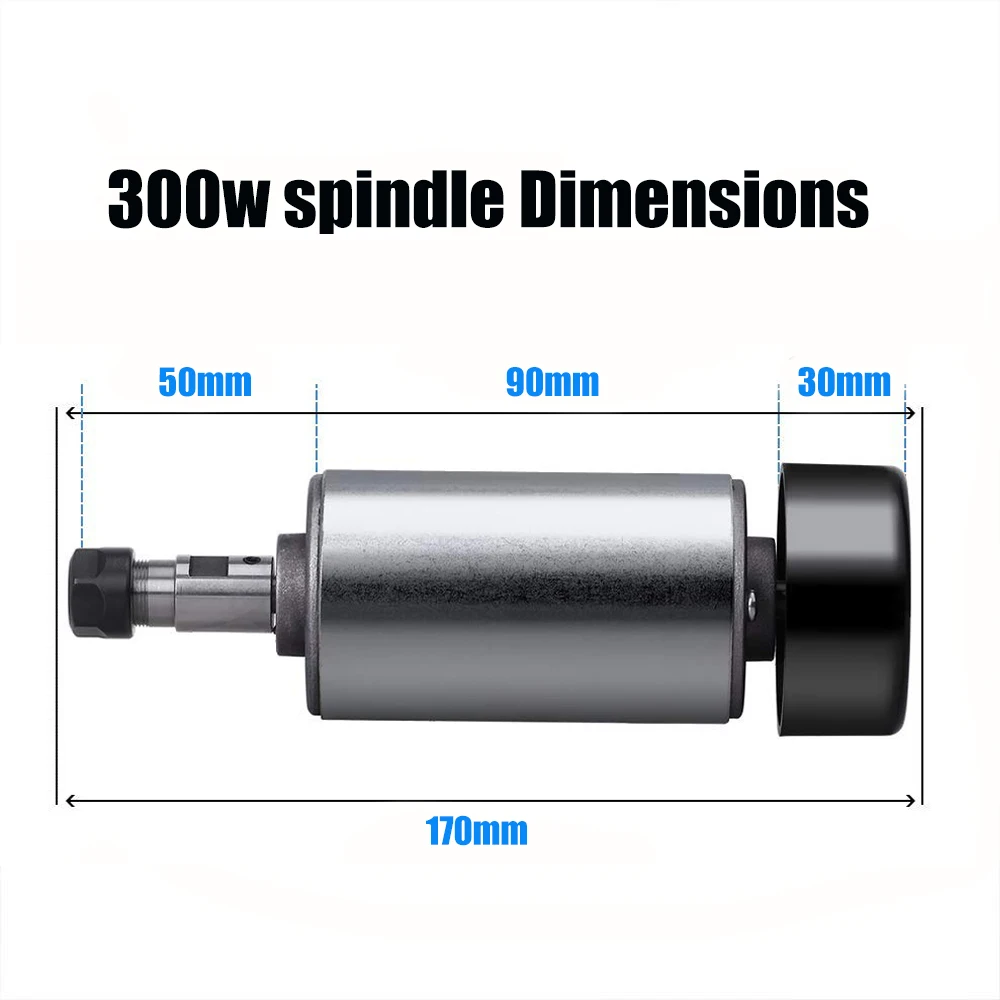 300 Вт ER11 шпиндель с ЧПУ мотор шпинделя 52 мм Фреза инструменты 0.3KW 220 в двигатель с воздушным охлаждением для фрезерного станка