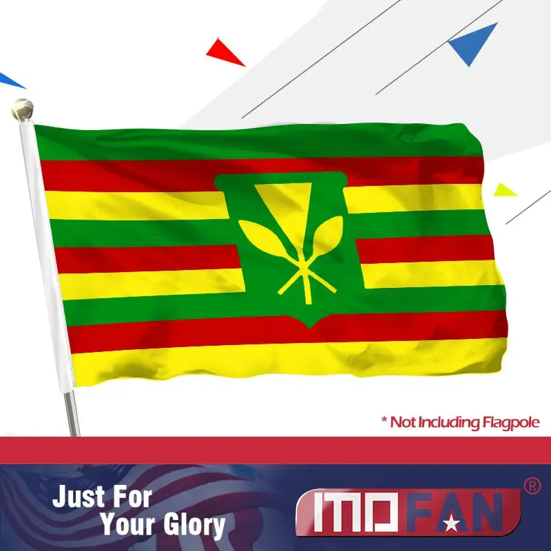 

MOFAN Hawaii KANAKA MAOLI Flag Durable Polyester Bright Colors Kamehameha Hawaiian Banner with 2 Strong Grommets Indoor Outdoor