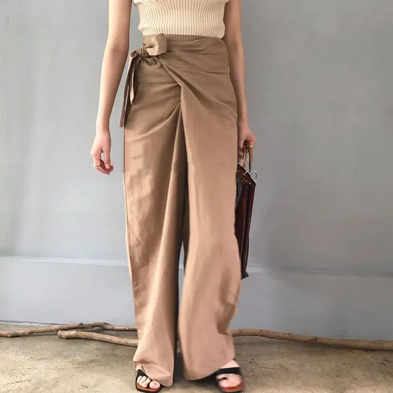 Fall 2019 Vintage Office Ladies Elegant Korean Style Black Pants Women Loose Wide Legs High Waist Plain Female Fashion Pant Fall 2019 Vintage Office Ladies Elegant Korean Style Black Pants Women Loose Wide Legs High Waist Plain Female Fashion Pant