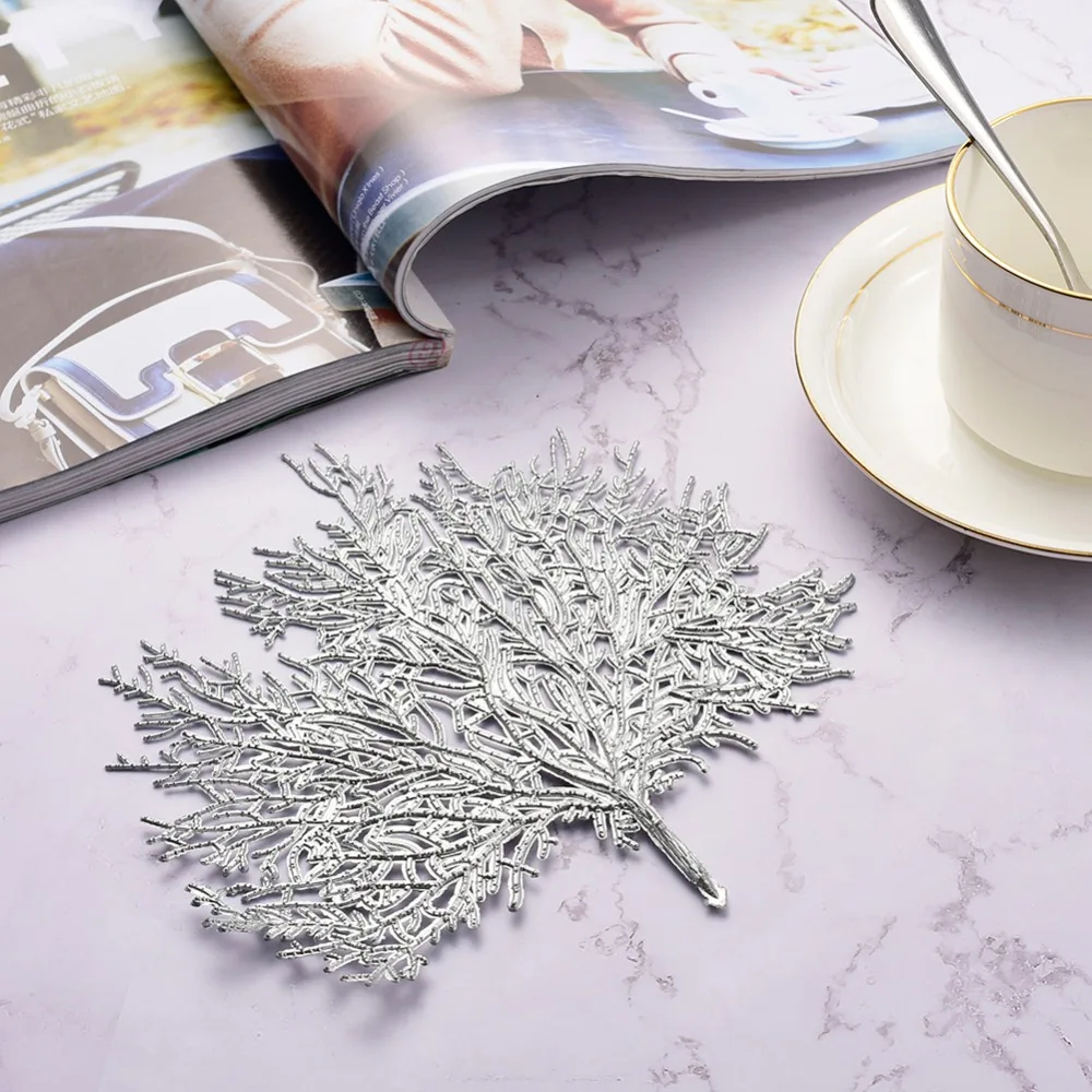 

1pcs Placemat Table Mat Simulation Coral Branch PVC Decorative Table Pad Coasters Home Decor