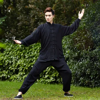

Brand New Arrival Chinese Tradition Men's Handmede Coil Button Kung Fu Suits Shadowboxing Sets S M L XL XXL 3XL WBJT2015016