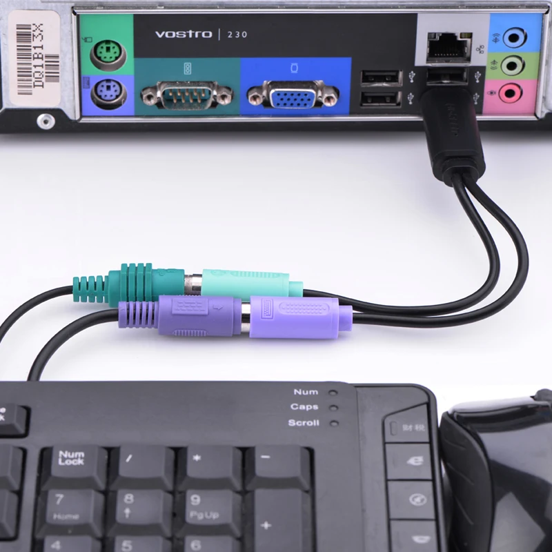 1 шт. горячая распродажа Удлинительный кабель с USB папа на 6 штырьков PS2 Для PS/2 мама