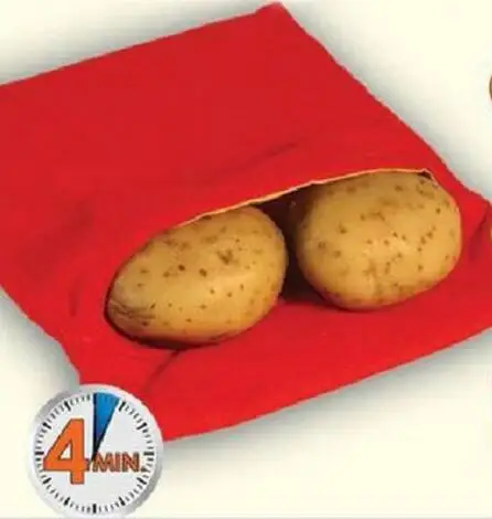 

Perfect Oven Baked Potatoes In Just 4 Minutes Useful Cooking Tool Red Potato Bag Microwave Potato Cooker