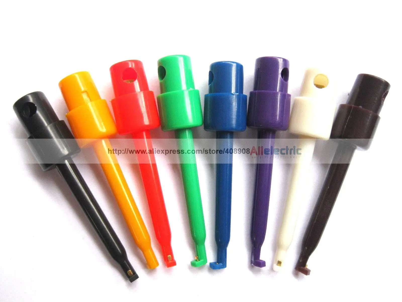 

400 Pcs Small Test Hook Clip for Multimeter 8 Color Large Version