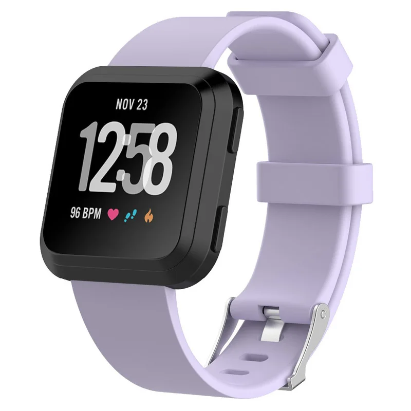 Для Fitbit Versa Lite Смарт-часы Сменные силиконовые резиновые TPE ремешок браслет ремень маленький большой размер