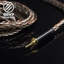 BGVP 6N OCC+ Siver Шелковый гибридный кабель 2,5 мм 3,5 мм 4,4 мм DIY кабель MMCX сменный Hifi кабель для обновления DM7