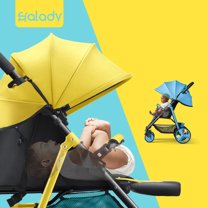 

SLD baby stroller scientific design folds easily and conveniently 0-3 years 7 kg carrying capacity 25 kg. steel frame EVA wheels