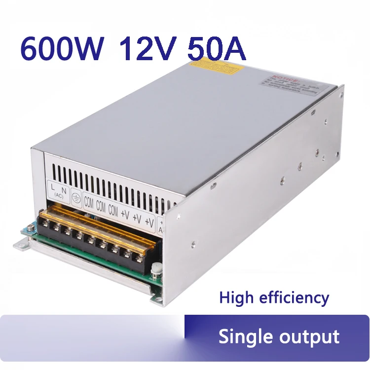 

switching power supply 600W ac dc 115V/230V 12V 50A single output industrial power supplies S-600-12