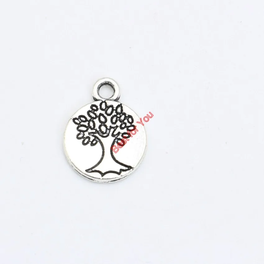 

Tibetan Silver Plated Tree of Life Charms Pendants for Necklace Bracelets Jewelry Making DIY Handmade 15x11mm