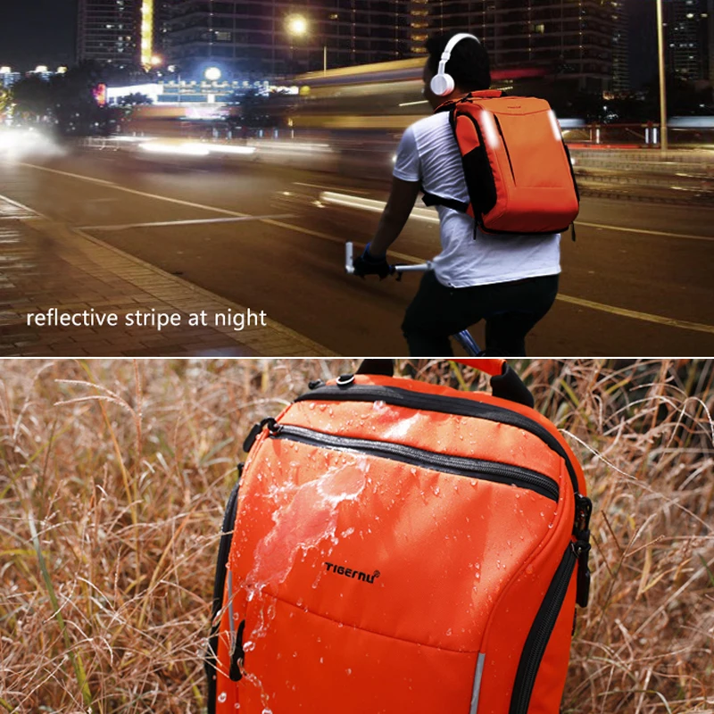 Tigernu العلامة التجارية 15.6 بوصة محمول على ظهره Mochila النساء الرجال للماء الظهر أكياس عارضة الأعمال حقيبة السفر الحقائب المدرسية