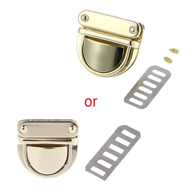 Металлическая застежка поворотный замок для DIY сумки Сумка кошелек аппаратное закрытие - Цвет: Light gold