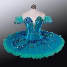 Взрослые / дети конкурс юбка, Балет пачки, Pfofessional синий юбка 12 слоя велюр пачки BT9038