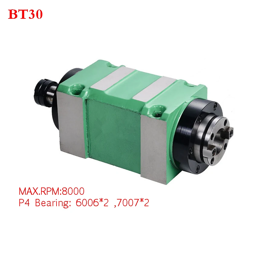 

CH002 0.37KW Power Head Unit CNC Machine Tool Spindle for Milling Machine Max.RPM 8000RPM/300RPM Taper Chuck BT30 MT3 ER25