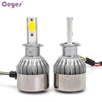 

Ceyes Car Styling 12V Auto Headlamp H3 Fog Light LED 6500K Car Headlight Bulbs Hi-Lo Beam 360 Degree Heat Radiating Car-Styling