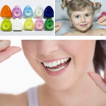 

High Quality 50m Portable Dental Floss With Mini Case Box Dental Care Picks Tooth Cleaner Health Hygiene Cute Color Random
