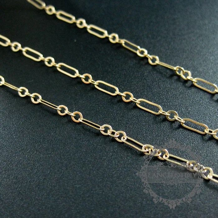10 см/лот 2 мм плюс 2x6 мм золотое покрытие высокое качество цвет не потускненный кабель цепь DIY ожерелье цепь поставки фурнитура 1315016