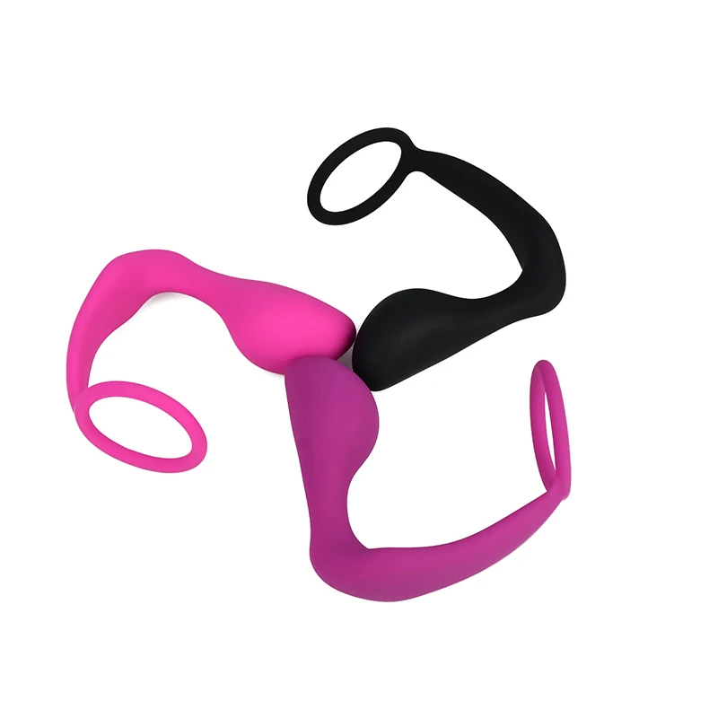 Male Sex Toy Silicone Prostate massager Butt Plug Anus Stimulator Anal With Delay Ejaculation Ring Erotic Toys | Красота и здоровье