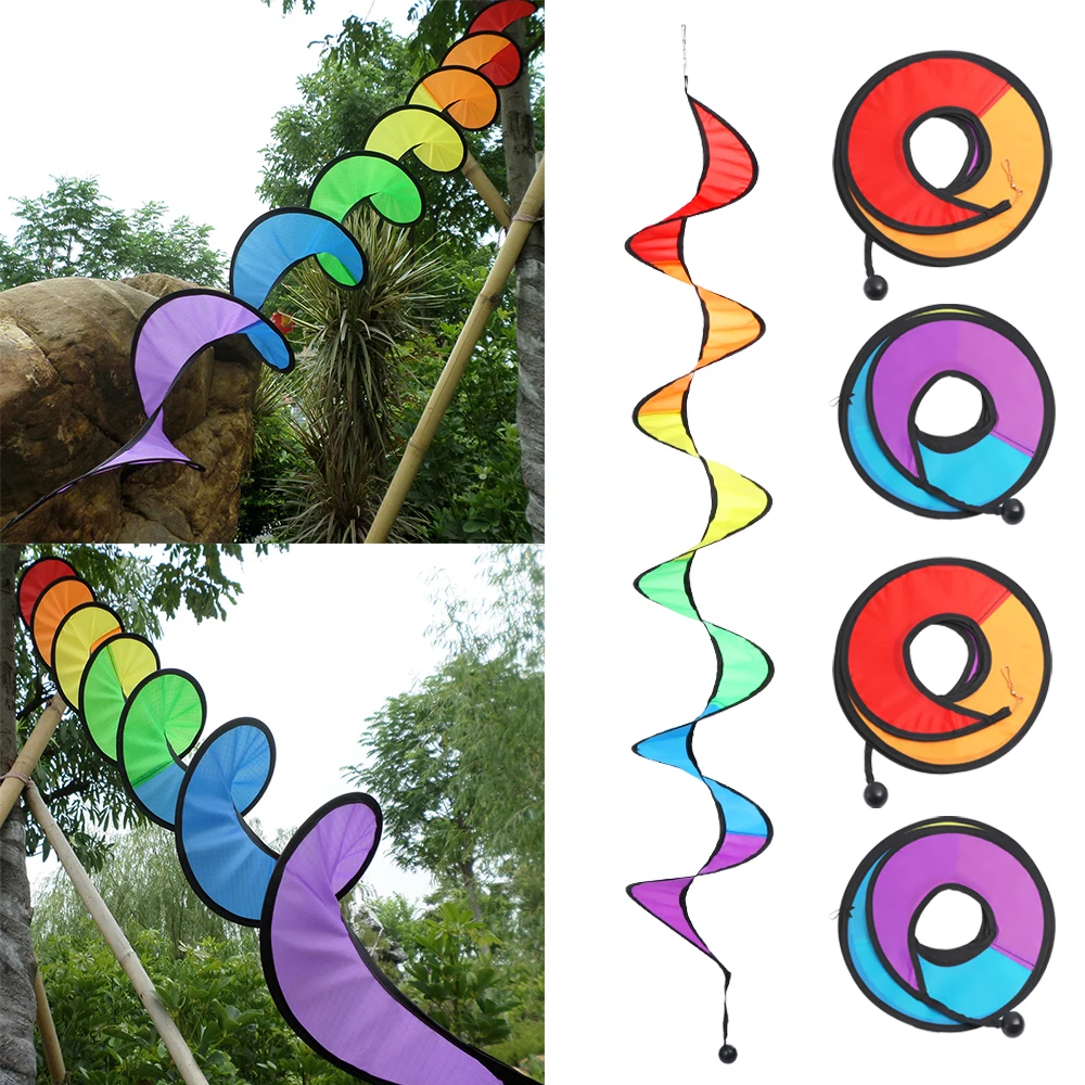 

Fashion Colorful Outdoor Fun Camping Tent Foldable Rainbow Spiral Windmill Wind Spinner Home Garden Decor Ornaments Classic Toys