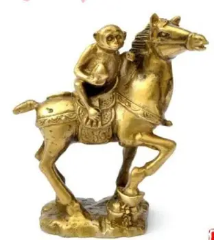 

New Small Collectibles Brass Monkey&Horse Statues