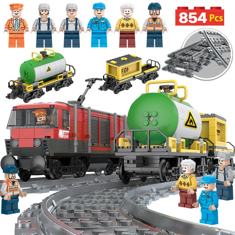

Technic Creator Series Model Building Blocks Compatibe Intercity Train Station Architecture Toy for Children
