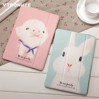 

Lovely Rabbit Cartoon Cover for iPad Mini 5 2019 Kickstand Cute Pig Pattern Case Stand Shell Anti drop/Dust for iPad 2 Mini 4