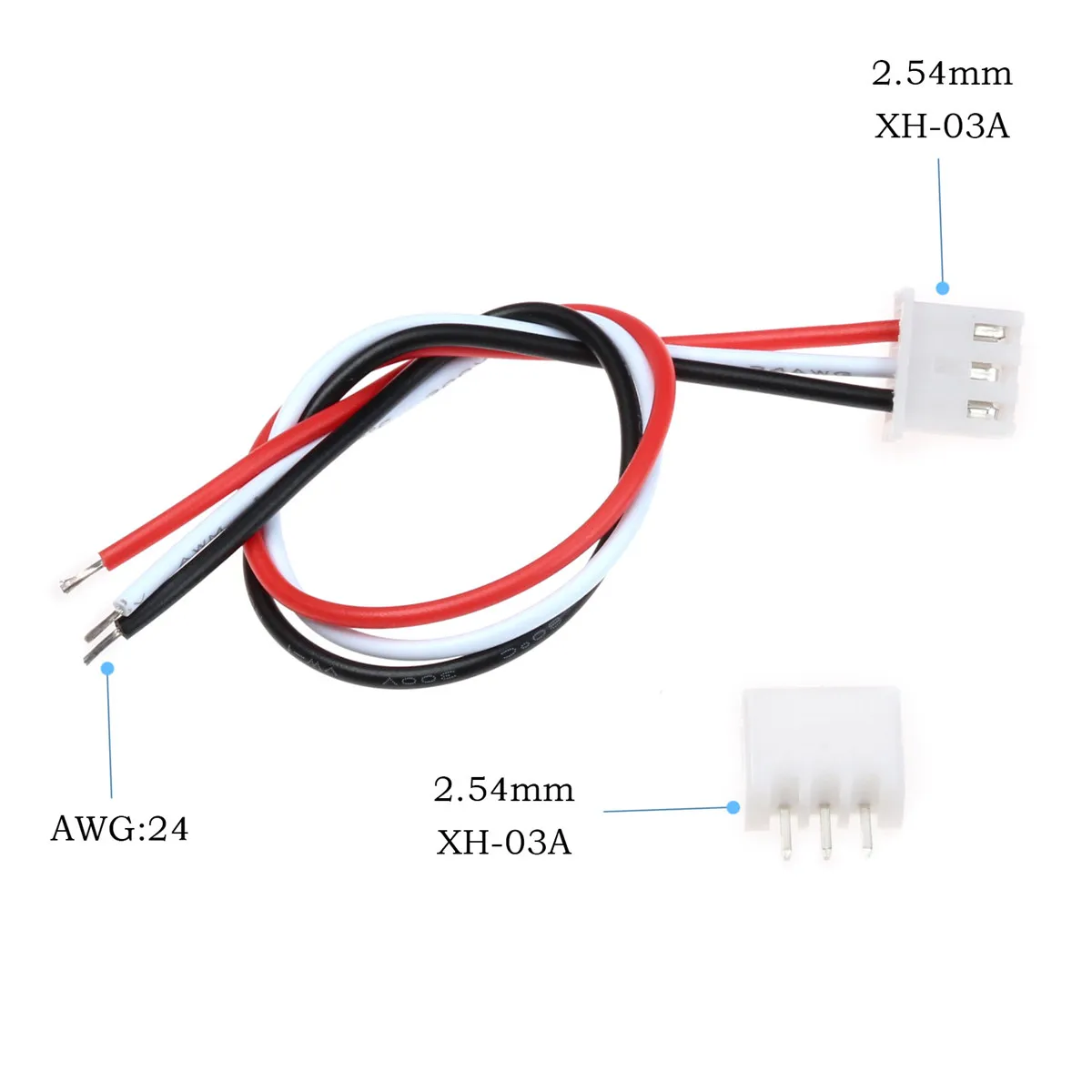 YT 10 комплектов Mini Micro XH 2 54 мм 3 контактный разъем 150 с 24AWG проводной кабель