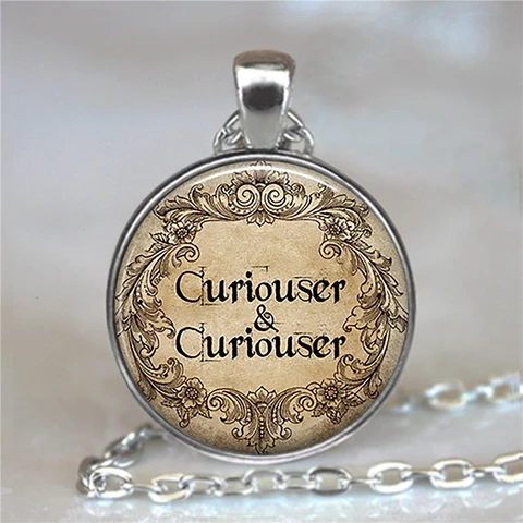 My Circus Not My Monkeys Pendant Alice In Wonderland Quote Literary Quote Glass Cabochon Jewelry Quote Pendant Necklace