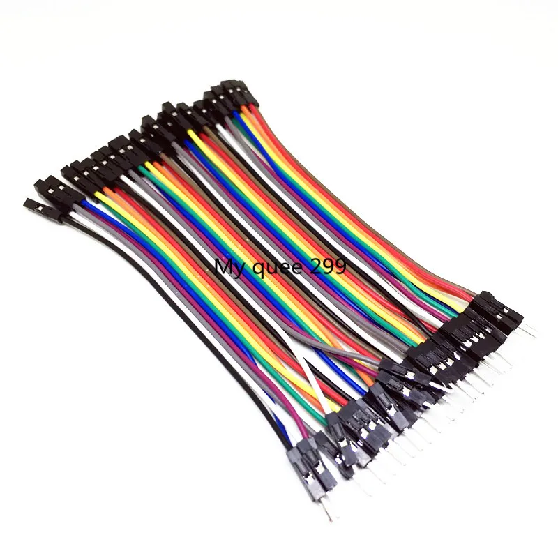 Кабель Dupont для arduino 40 шт. 10 см 2 54 мм 1pin 1p разъем Папа мама|2.54mm female dupont|4 wire cablecable for |