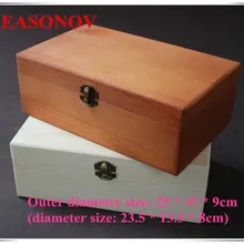 EASONOV 25*15*9 см прямоугольная раскладушка деревянная коробка для хранения шкатулка для ювелирных изделий