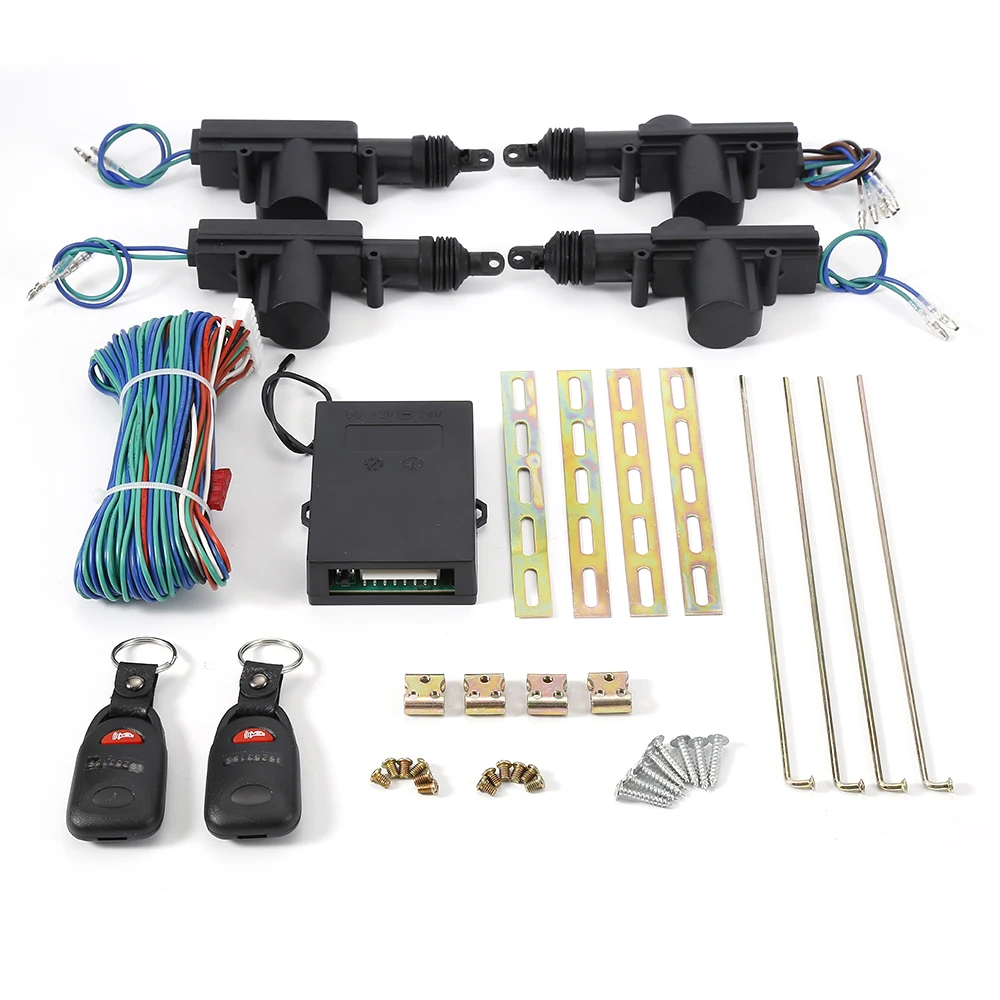 

Universal Car Alarm Systems Auto 2/4 Door Remote Central Kit Door Lock Keyless Entry System Central Locking with Remote Control