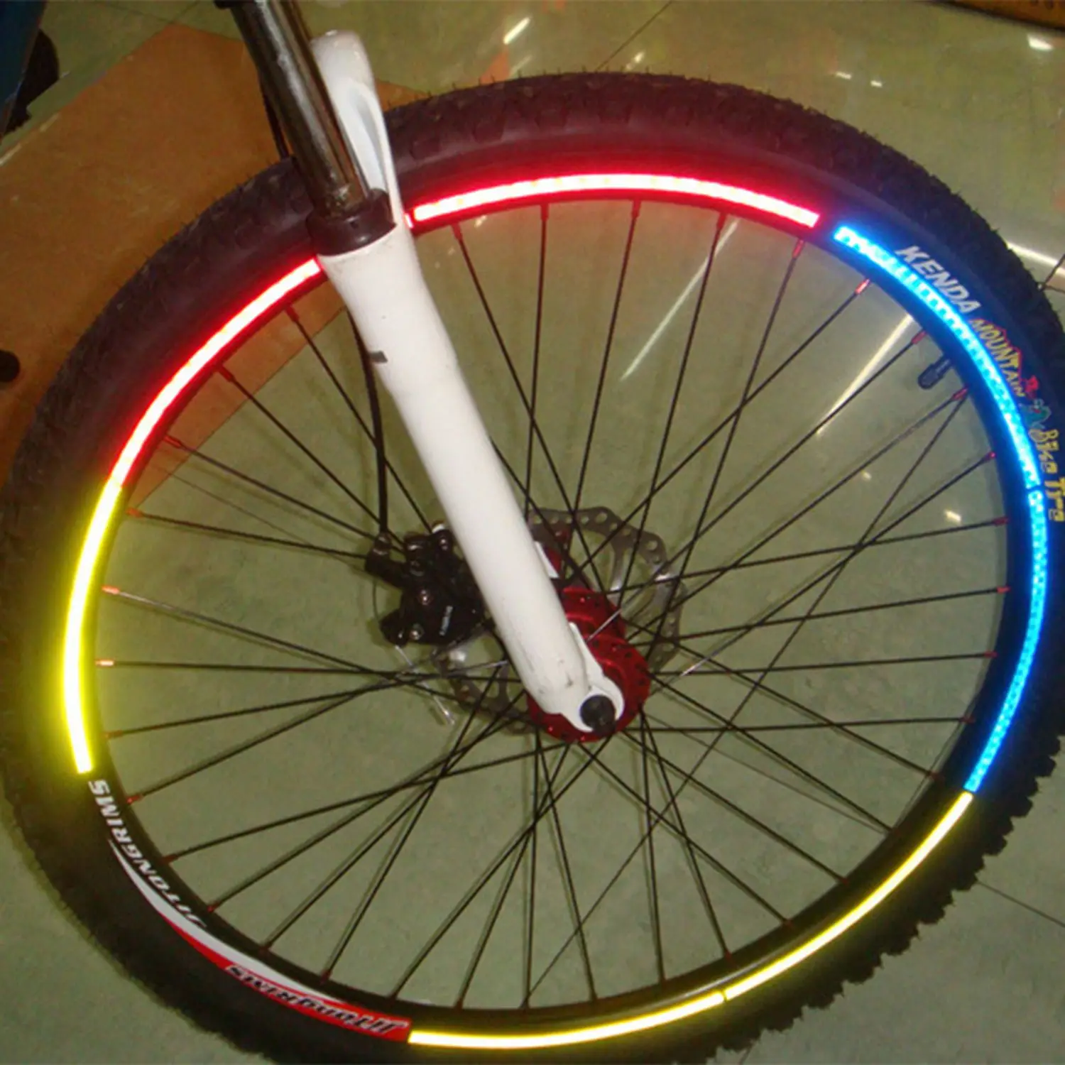BMDT-Bicycle reflector Fluorescent MTB Bike Bicycle Sticker Cycling Wheel Rim Reflective Stickers Decal Accessories