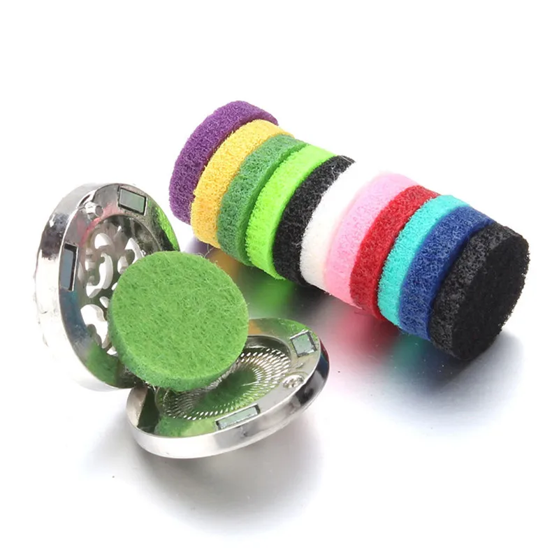 Новые кнопки ювелирные изделия в форме сердца Ручной Ароматерапия 18 мм кнопки медальон эфирное масло диффузор застёжка, бусинка браслет с застежкой
