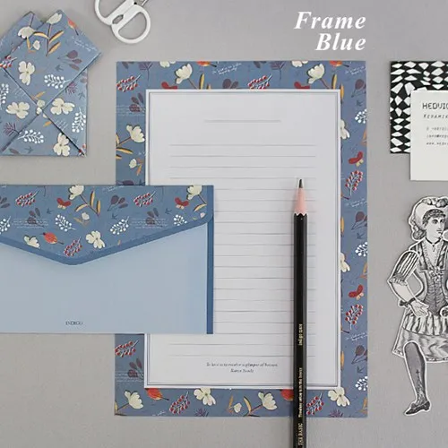 

Flower Floral Envelopes (40 Letter Paper+ 20 Envelope) Sweets Colorful Envelope Letter Set Office School Stationary Supplies