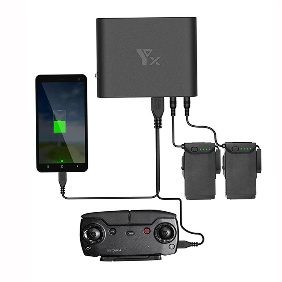 Intelligent Battery Power Bank Charger for DJI Mavic Air Battery Remote Controller Drone