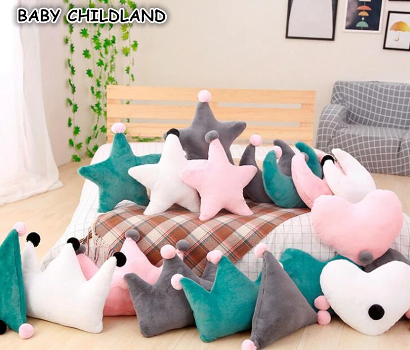 Bebe Oreiller Decorer Enfants Enfants Chambre Decoration Coussin Bebe Chambre Decor Lune Etoile Super Doux Decoratif Canape Oreiller Coussins Aliexpress