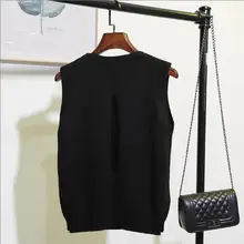 Кэрол Дневники весна-осень женская вязаная жилетка Шерсть жилет куртка корейское зимнее ткань тонкий трикотаж вязаный свитер