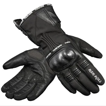 

2019 New Winter warm waterproof motorcycle gloves non-slip shatter-resistant Motorbike glove made of Leather and carbon fiber