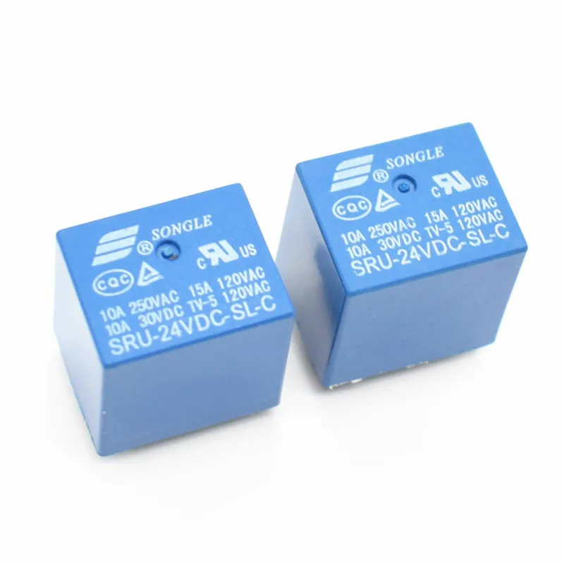 Details about   DC Mini SONGLE Power Relays SRU-05V 12V 24VDC-SL-C 5-Pin 10A 22F Relays PCB